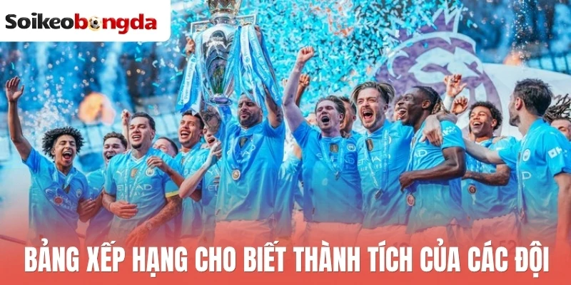 BXH bóng đá - Bảng xếp hạng 68 Bảng xếp hạng cho biết thành tích của các đội